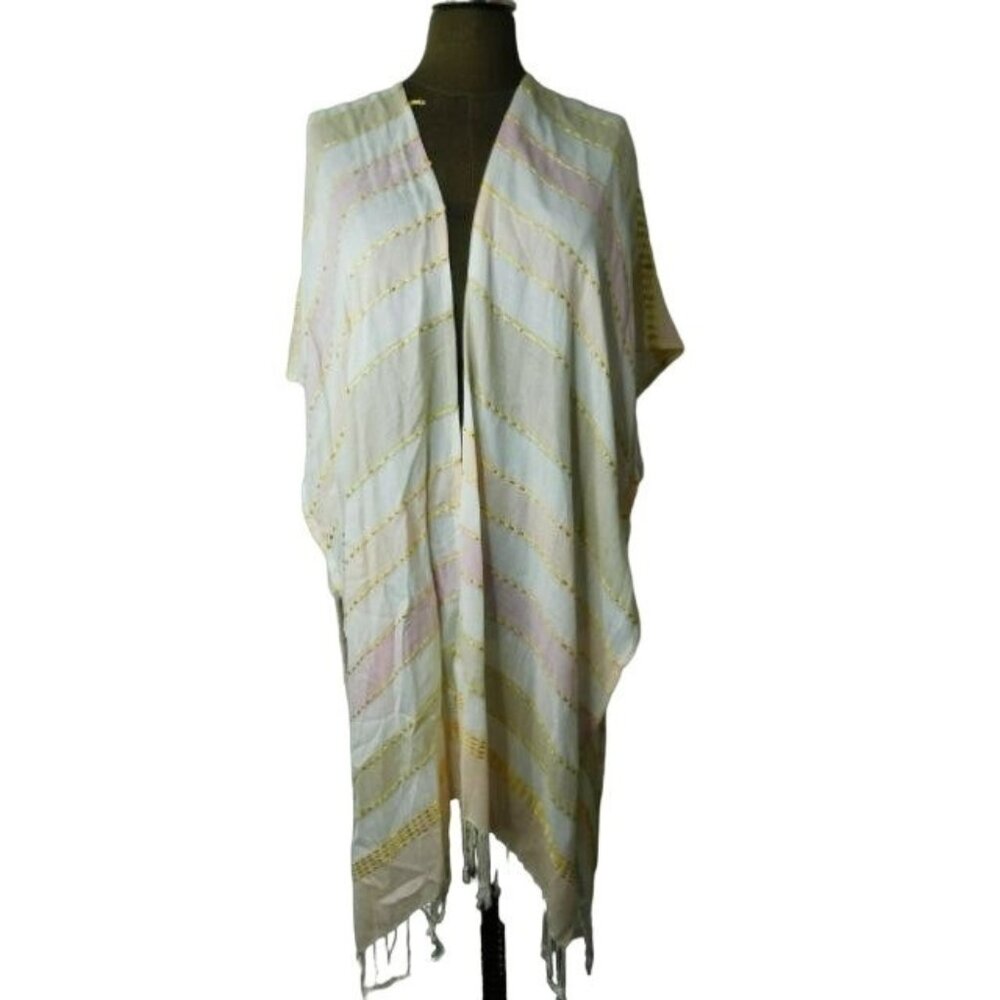 Nordstrom 14th & Union One Size Boho Fringed Wrap Style Top Jacket NWT - Picture 1 of 2